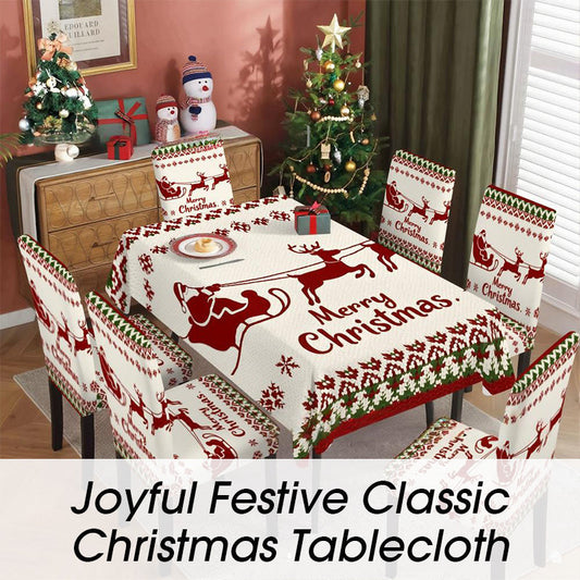 🦌Christmas Early Bird Special🎄Joyful Festive Classic Christmas Tablecloth