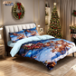 ✨ Festive Christmas 3-Piece Duvet Cover Set - Soft Brushed Polyester with Holiday Patterns for Cozy Seasonal Decor 🛏️❤️
