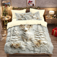 ✨ Festive Christmas 3-Piece Duvet Cover Set - Soft Brushed Polyester with Holiday Patterns for Cozy Seasonal Decor 🛏️❤️