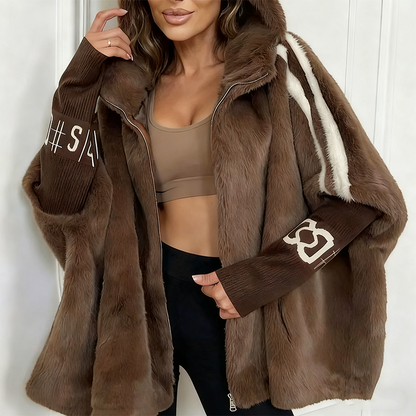 ⚡Women's Casual Hooded Zip-Up Plush Coat