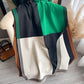 Oversized Color-Block Scarf Shawl