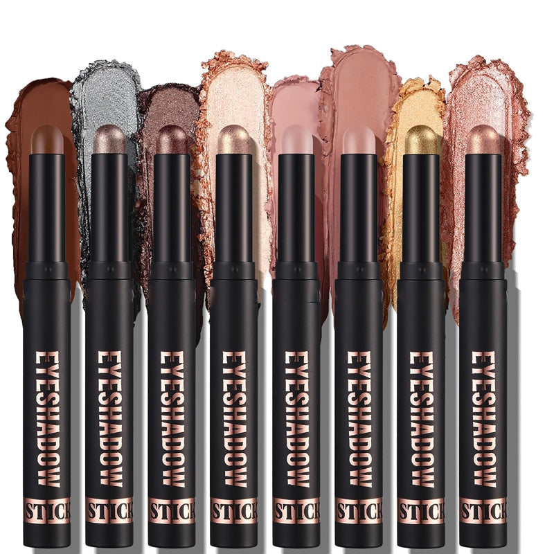 🎄50K+ SOLD! 🎁✨8 Colors Glitter Eyeshadow Stick Waterproof & Long-Wearing & Multi-Use