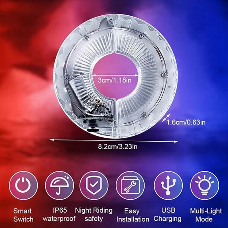 ⏳Time-Limited Special⏰LED Cycling Wheel Hub Light for Night Riding