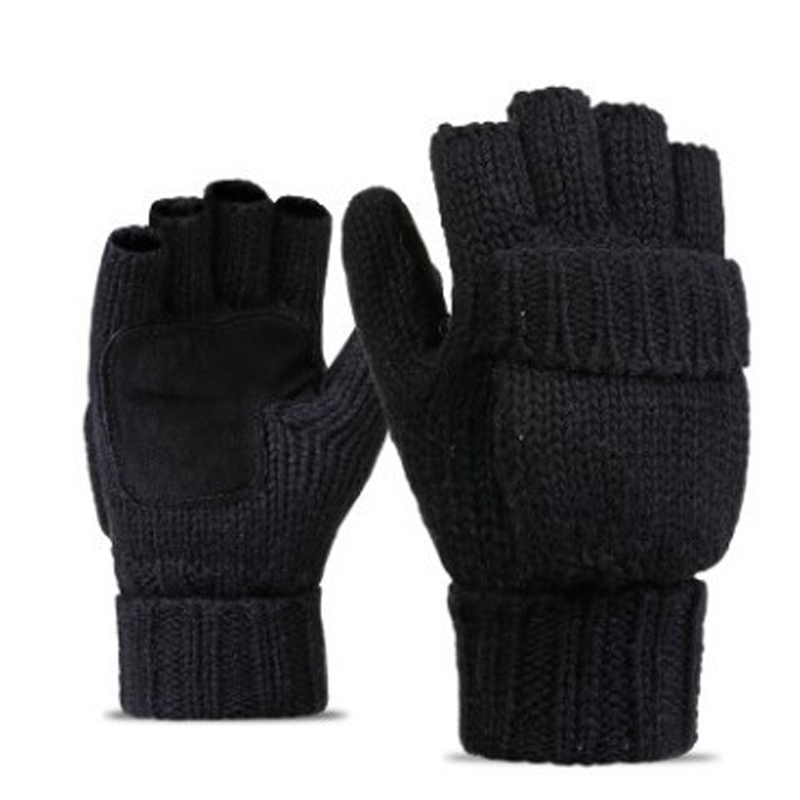 🧤 Flip-Top Fingerless Mittens | Unisex Warm Gloves ❄️ for Touchscreen, Office & Cycling - Keep Hands Toasty All Winter! 🔥