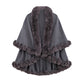 Women's Double-Layer Knit Shawl with Plush Trim