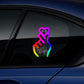 Solar-Powered Finger Heart LED Car Light