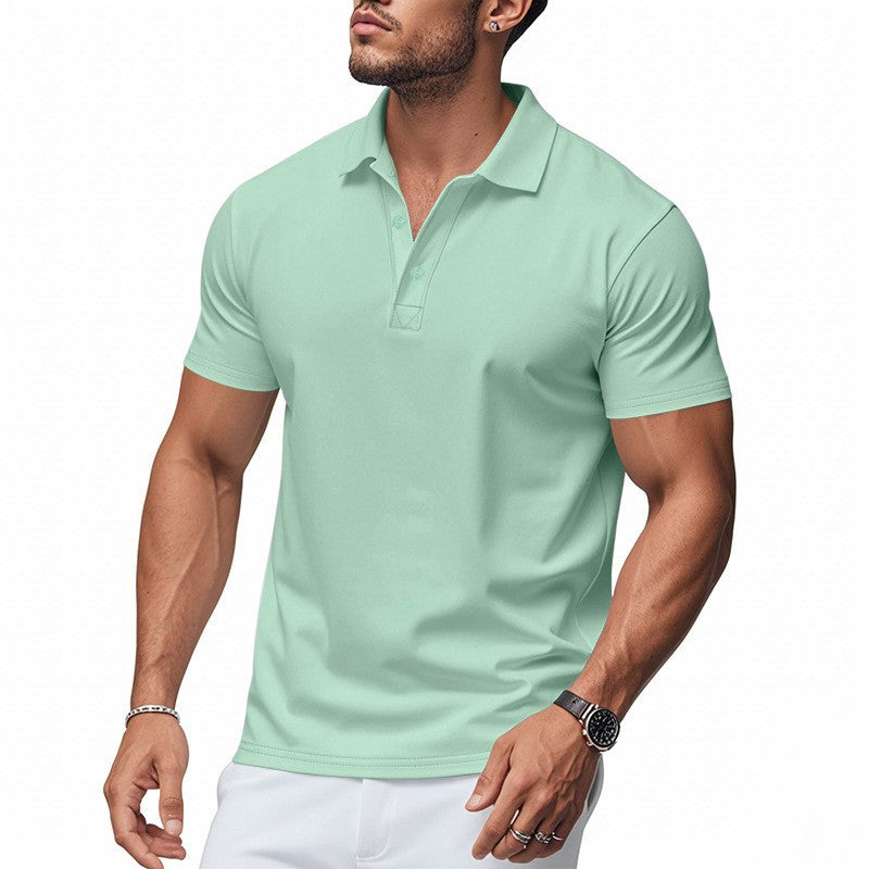 Men's Quick-Dry Short-Sleeve Lapel T-Shirt