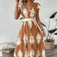 👗Women's V-Neck Baroque Print Flowy Maxi Dress