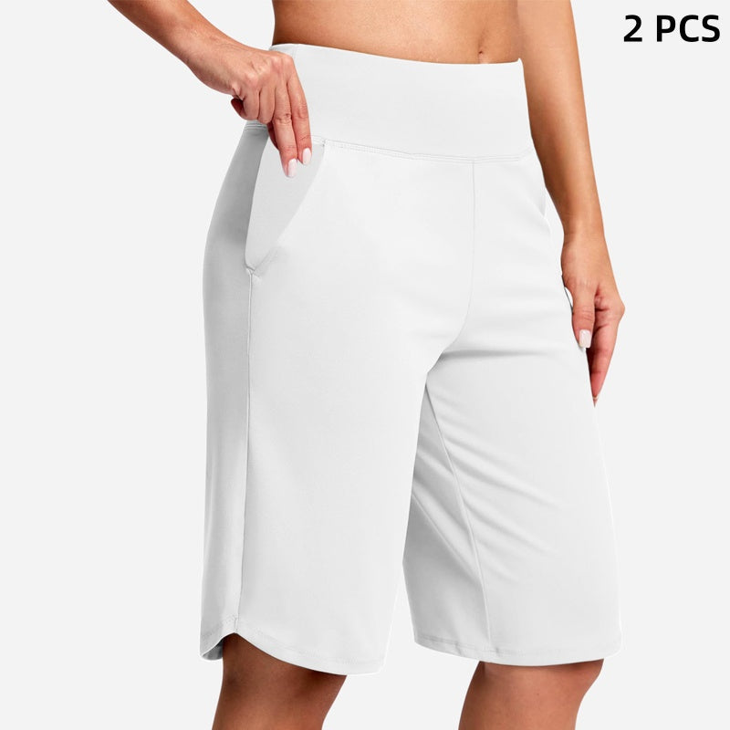 🔥Women's High-Waist Yoga Shorts with Pockets