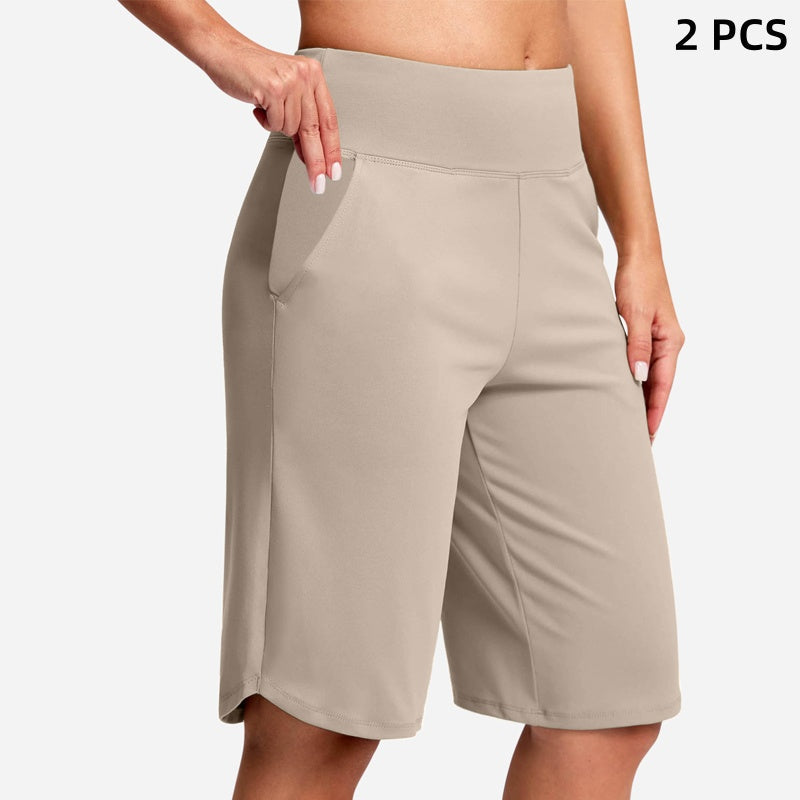 🔥Women's High-Waist Yoga Shorts with Pockets