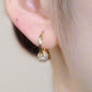 💍 Gold Circle Earrings with Small Ball – Delicate, Lightweight & Versatile ✨