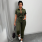 🥳 HOT SALE🥳💞50K+ SOLD!Women's Short Sleeve Button-Front Jumpsuit