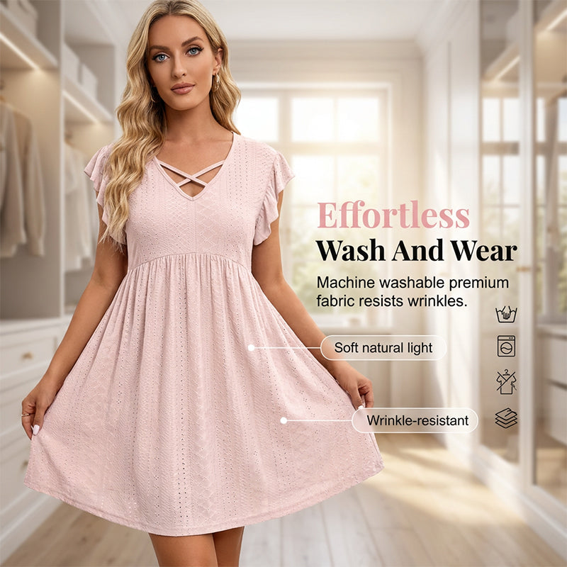 💥Women’s Solid Color Textured Knit Dress