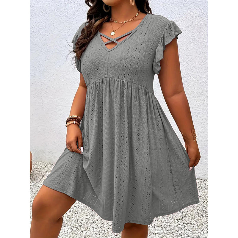 💥Women’s Solid Color Textured Knit Dress