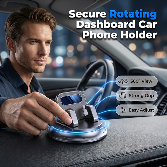 📱Rotating Dashboard Car Phone Holder – Secure, 360°, Easy Install 🔧