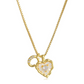 Heart Shaped Letters Micro Pave Chain Necklace – Initial Pendant, Titanium Steel, Adjustable ✨