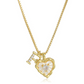 Heart Shaped Letters Micro Pave Chain Necklace – Initial Pendant, Titanium Steel, Adjustable ✨