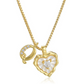 Heart Shaped Letters Micro Pave Chain Necklace – Initial Pendant, Titanium Steel, Adjustable ✨