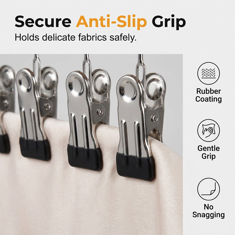 Multi-Clip Wooden Hanger for Closet Organization👔