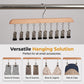 Multi-Clip Wooden Hanger for Closet Organization👔