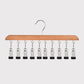 Multi-Clip Wooden Hanger for Closet Organization👔