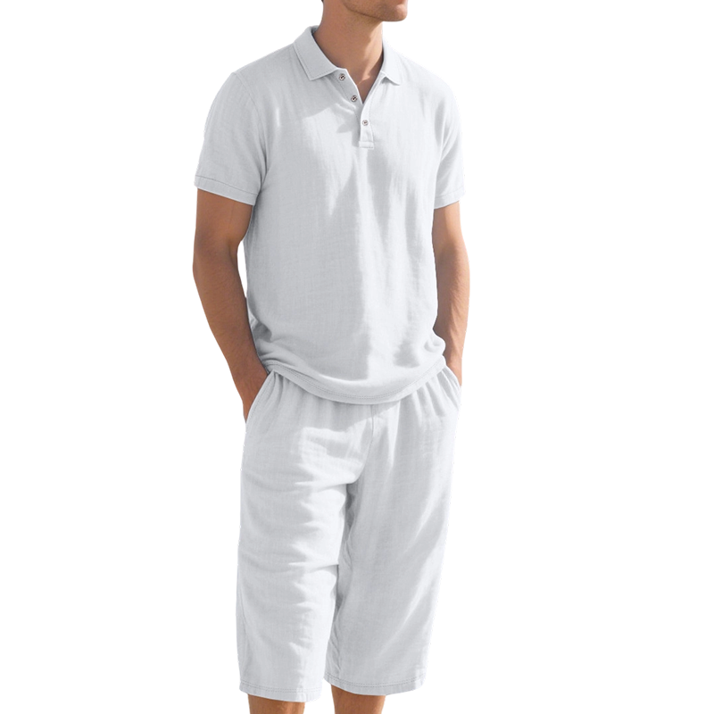 Casual Linen Shirt and Pants Set for Men – Lightweight, breathable, and relaxed fit 👖