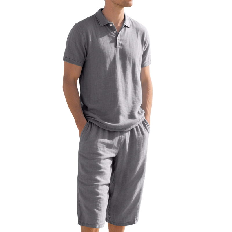Casual Linen Shirt and Pants Set for Men – Lightweight, breathable, and relaxed fit 👖