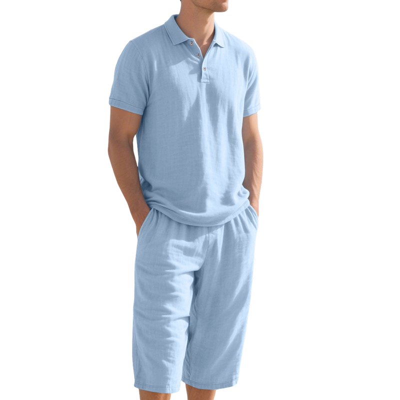 Casual Linen Shirt and Pants Set for Men – Lightweight, breathable, and relaxed fit 👖