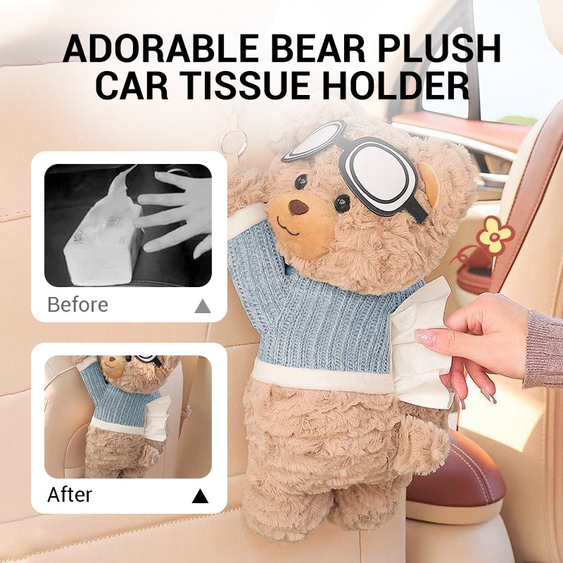 ✨Adorable Bear Plush Car Tissue Holder