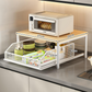 💥2-Tier Kitchen Microwave Stand with Slide-Out Drawer — Heavy-Duty Countertop Shelf
