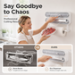 🧲 3-in-1 Magnetic Kitchen Wrap Dispenser – Built-in Cutter Plastic Wrap Foil Dispenser with Paper Towel Holder, No Drilling Wall Mount Kitchen Organizer for Fridge & Cabinet