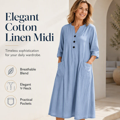 🔥Women’s Oversized A-Line Midi Dress with Pockets