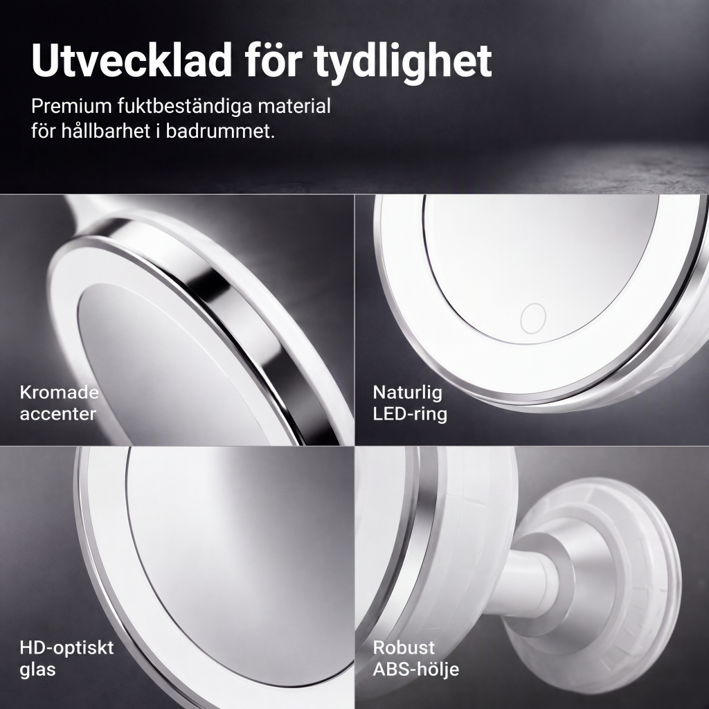 💄10x Magnifying Makeup Mirror with LED Light and Suction Cup – Perfect for Flawless Makeup and Skincare 🔍✨