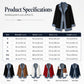 Women’s Elegant Denim Spliced Ribbed Knit Coat