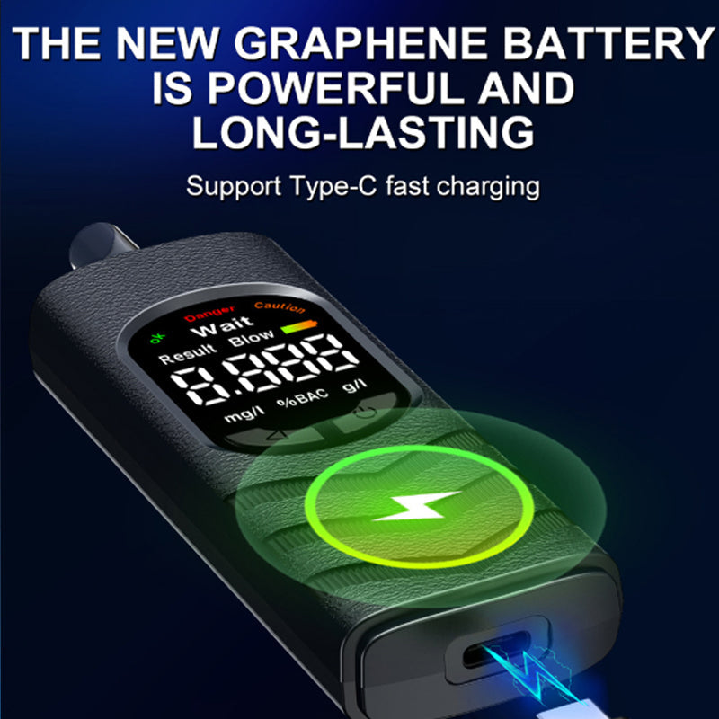 Digital Breathalyzer – Voice Alert & USB Rechargeable Design, No More Risky Driving
