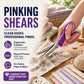 🧵 Premium Stainless Steel Pinking Shears – Ergonomic Soft-Grip, Zigzag Cut ✂️