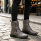 👢 Stable Steps, Easy Zip | Women's Round-Toe Chunky-Heel Ankle Boots