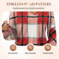 ✨ Easy Everyday Comfort | Women's Plaid Hooded Drawstring V-Neck Shirt🍂