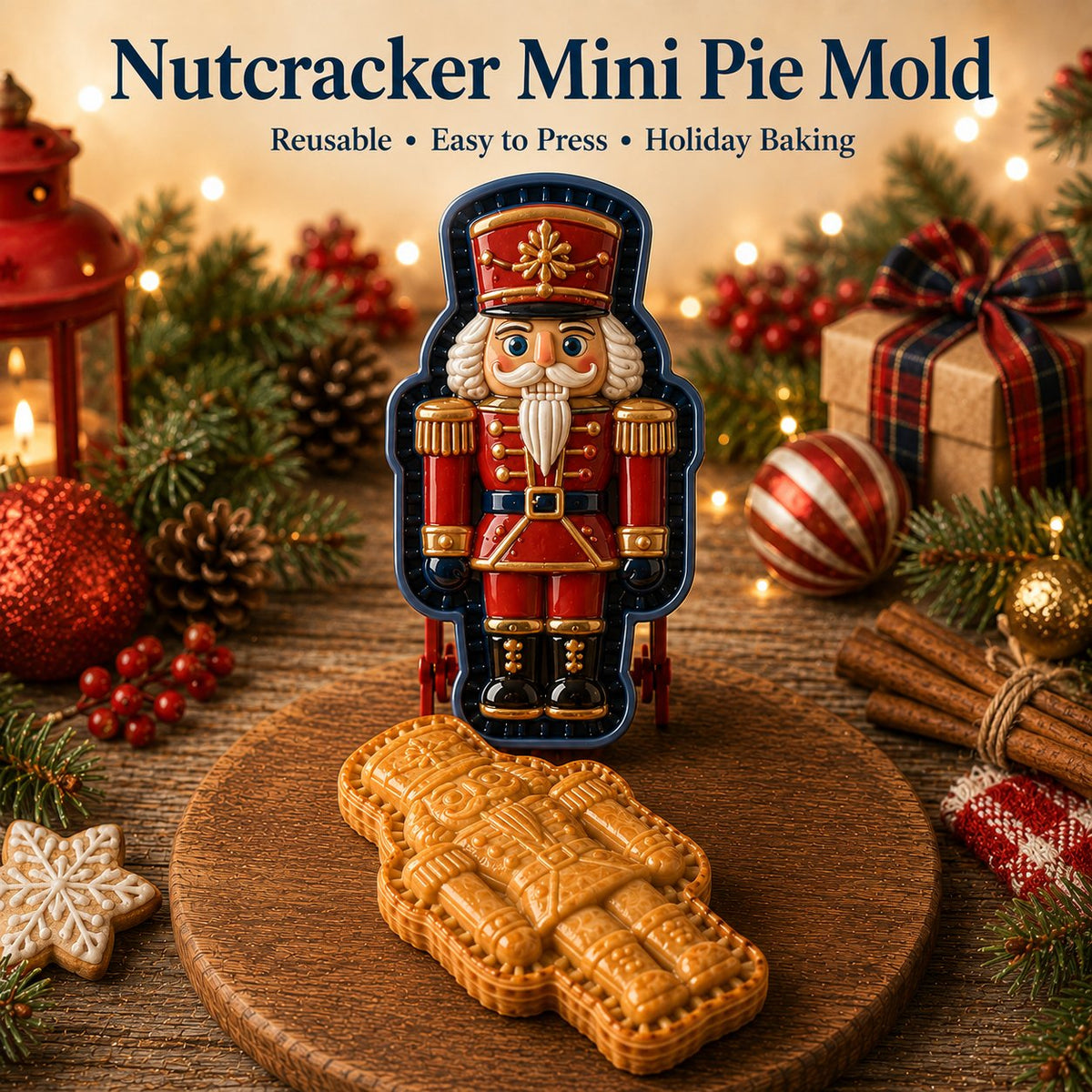 🎄🥧 Christmas Mini Pie Mold 🎅 Festive Press Maker for Santa, Gingerbread & Reindeer Pastries