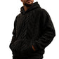 ❄️ Winter-Ready Comfort | Men's Fleece-Lined Jacquard Hooded Pullover