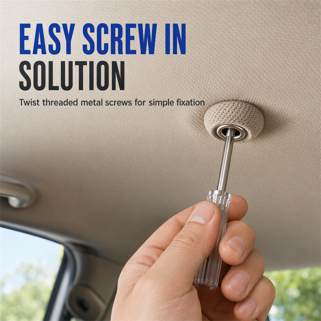 🚗 🔧 Car Headliner Repair Kit — Fix Sagging Roof Fabric, Snap Buttons & Rivets