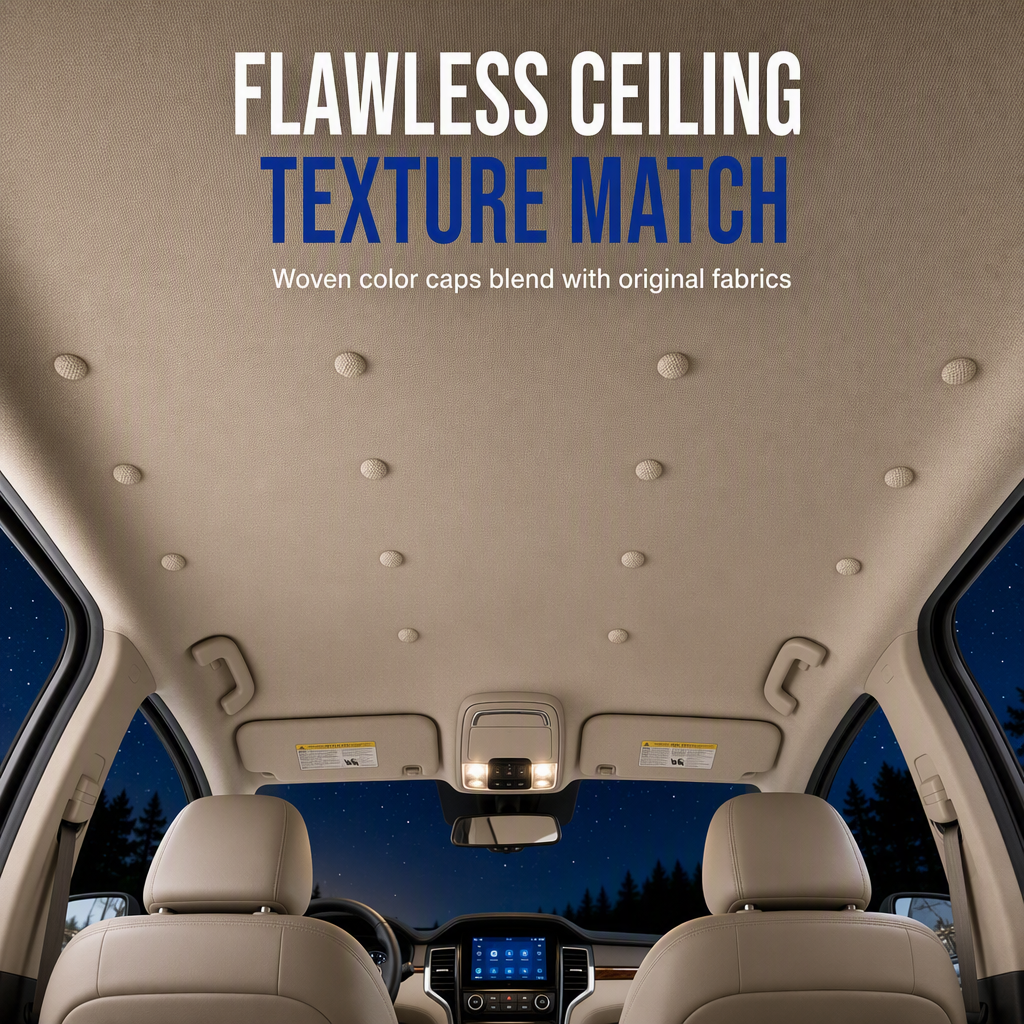 🚗 🔧 Car Headliner Repair Kit — Fix Sagging Roof Fabric, Snap Buttons & Rivets