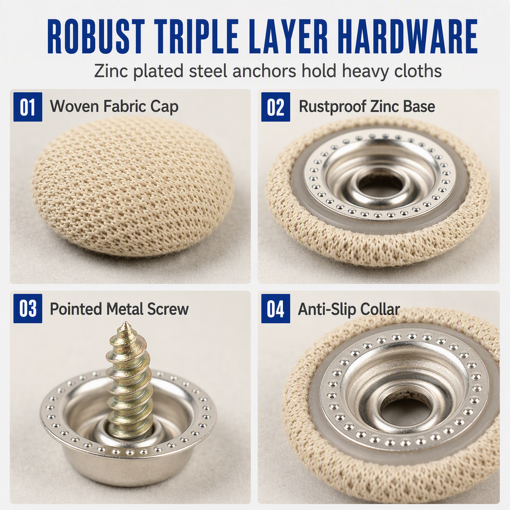 🚗 🔧 Car Headliner Repair Kit — Fix Sagging Roof Fabric, Snap Buttons & Rivets