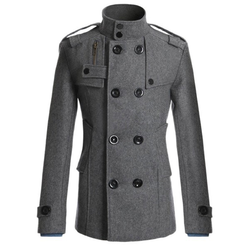Men's Slim Fit Double Breasted Trench Coat