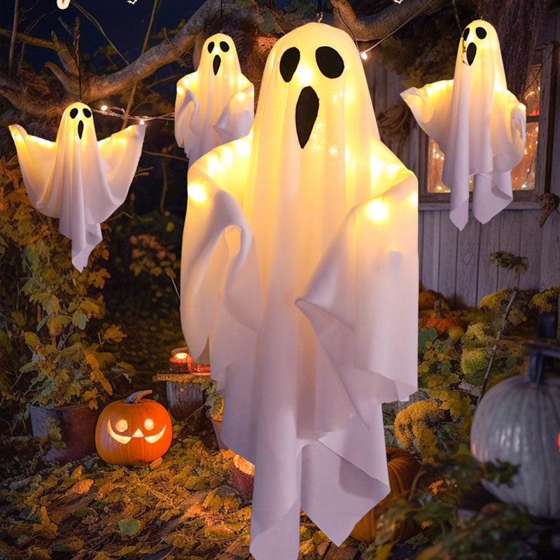 Glowing Ghost Chandelier for Halloween Party Decor