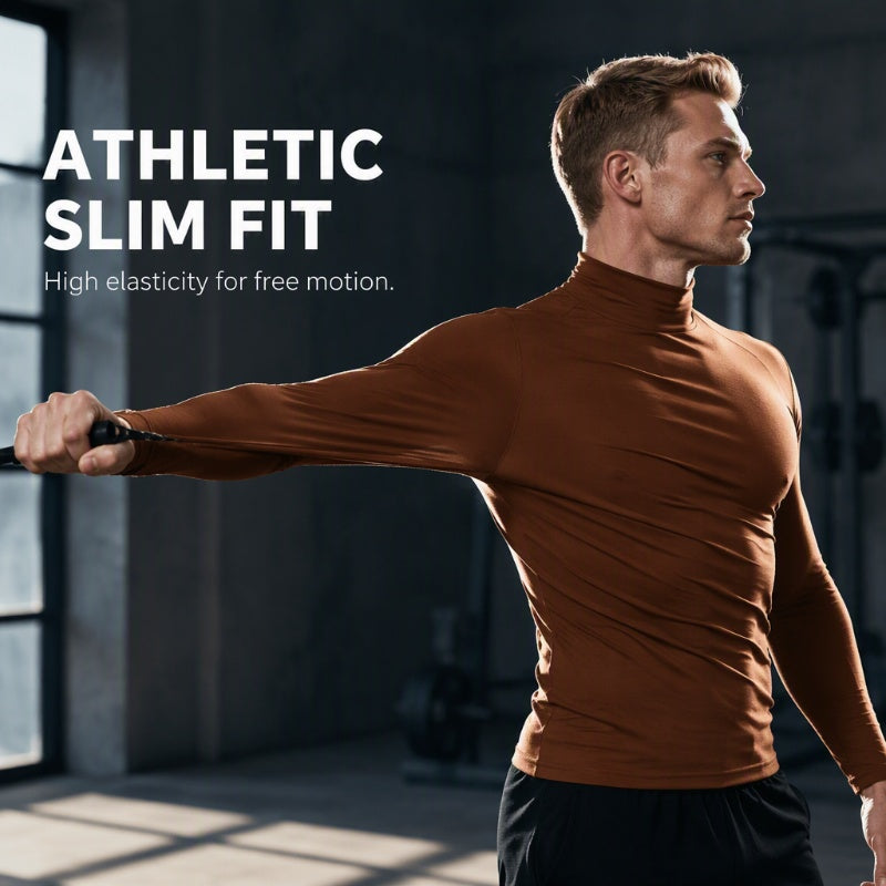 🎉The Lowest Price But The Best Quality!🔥Men's Slim Fit Mock Turtleneck Top