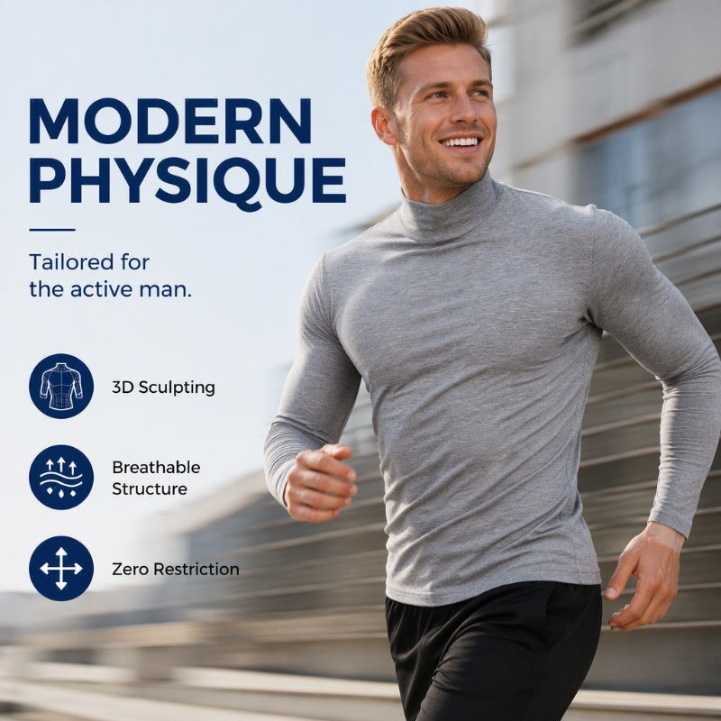🎉The Lowest Price But The Best Quality!🔥Men's Slim Fit Mock Turtleneck Top